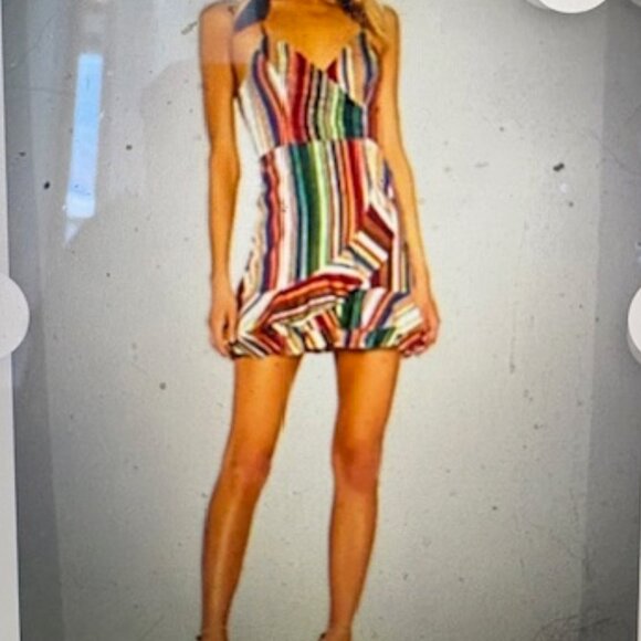 Parker Striped Jay Mini Dress, NWT, Sz 10 - Picture 1 of 7